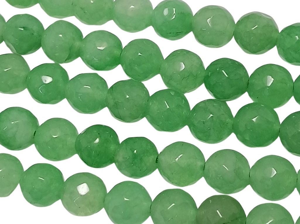 Light Green 8 mm Rondelle Jade Quartz Stones