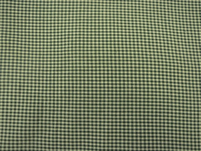 Dark Green Checks Yarns Dyed Pure Cotton Fabric
