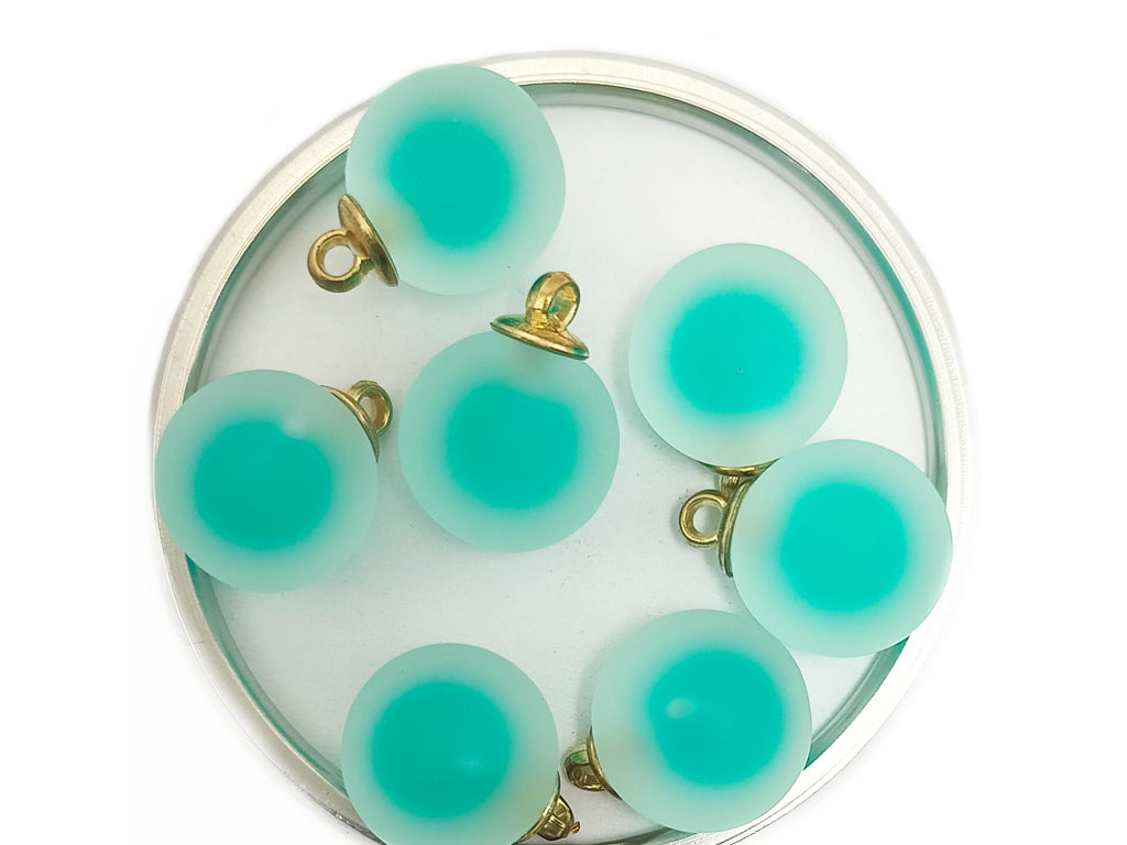 Sea Green Spherical Acrylic Beads With Hook