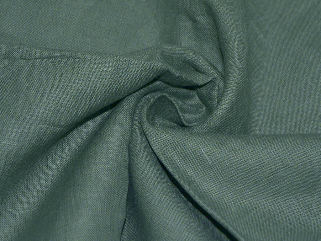 Precut of 2 Meters of Emerald Green Pure Linen Fabric - 60 Lea