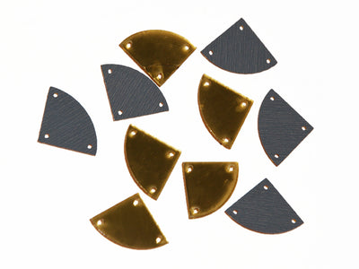 Golden Triangular Acrylic Mirror