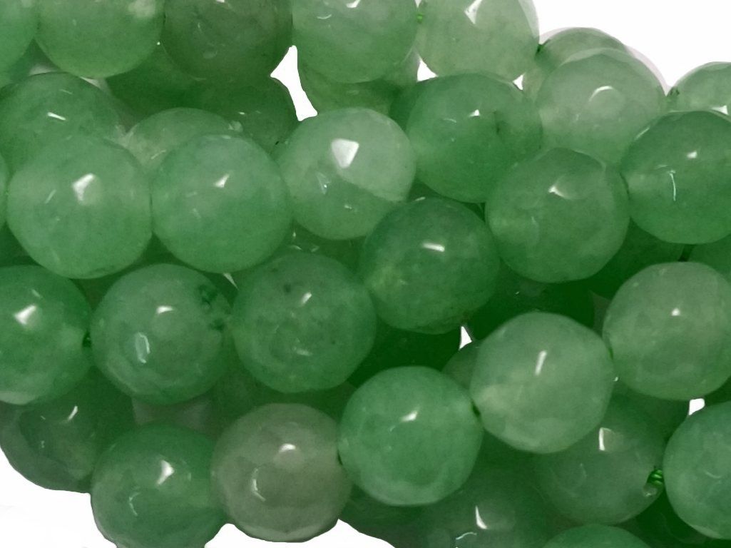 Light Green 8 mm Rondelle Jade Quartz Stones