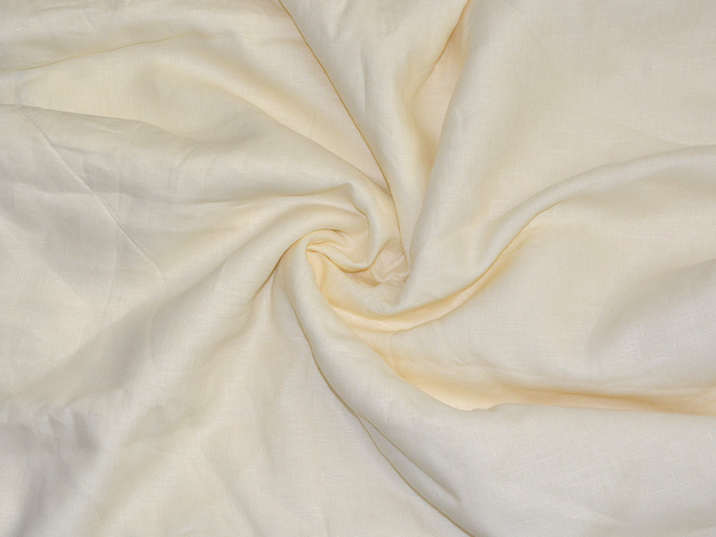 Cream Plain Pure Linen 60 Lea Fabric