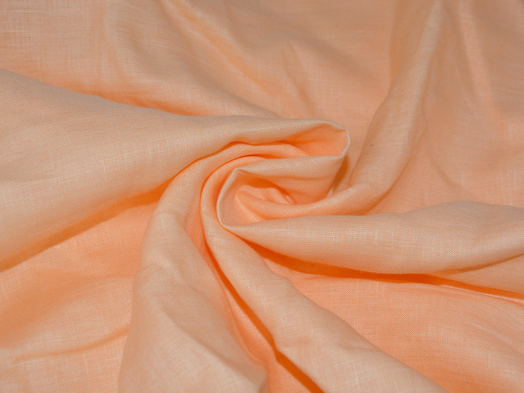 Precut of Peach Pure Linen Fabric - 60 Lea