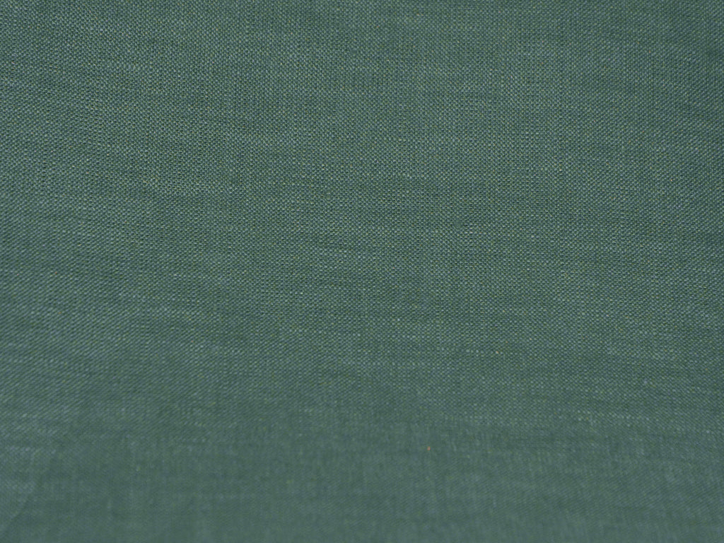 Precut of 2 Meters of Emerald Green Pure Linen Fabric - 60 Lea