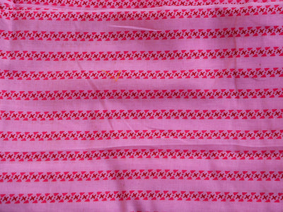 Pink Stripes Pure Cotton Fabric