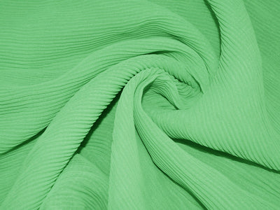 precut-of-2-meter-light-green-plain-pleated-viscose-georgette-fabric