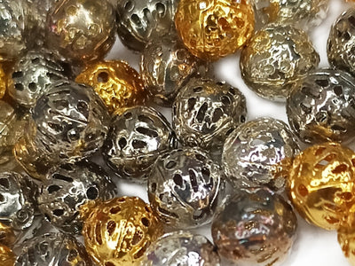 Silver Golden Assorted Mesh Metal Beads