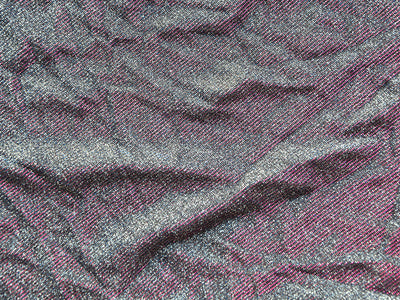 Purple & Silver Plain Shimmer Satin Bonding Fabric