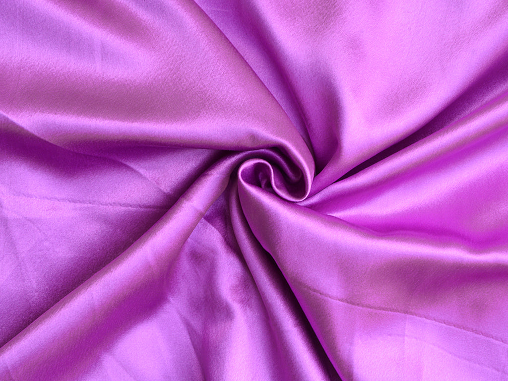 Violet Plain Moss Satin Fabric