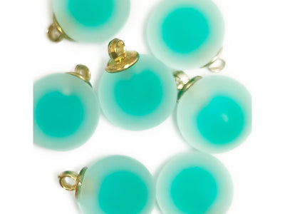 Sea Green Spherical Acrylic Beads With Hook