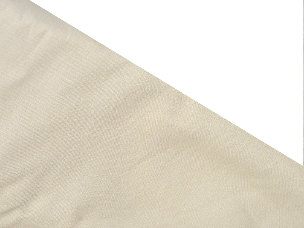 Cream Plain Pure Linen 60 Lea Fabric