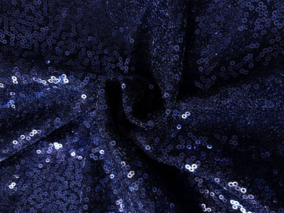Purple Glitter Sequins Embroidered Net Fabric