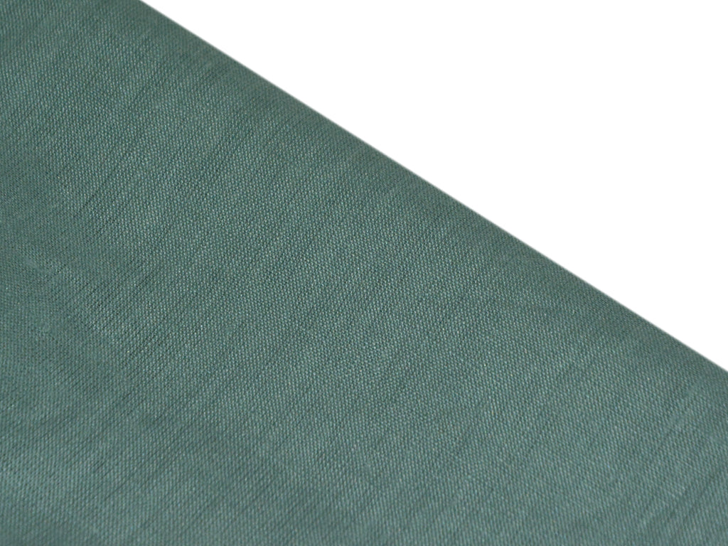 Precut of 2 Meters of Emerald Green Pure Linen Fabric - 60 Lea