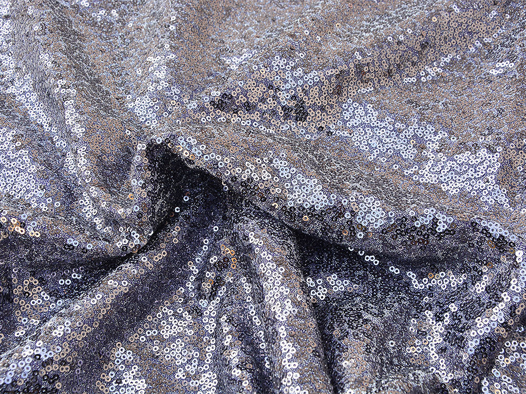 Lavender Sequins Embroidered Net Fabric