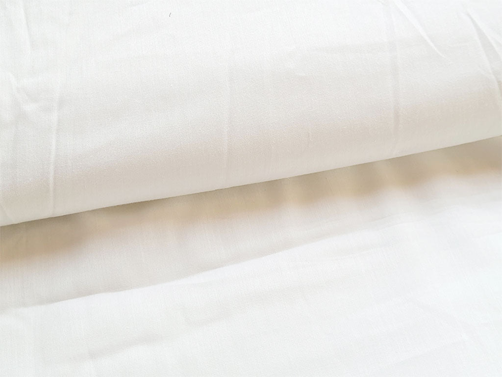 Pure White Dyeable 100% Pure Mul Mul Medium Weight Cotton Fabric