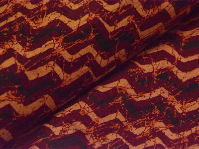 Maroon Chevron Pure Cotton Fabric