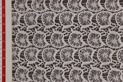 White Traditional Cotton Lace Fabric