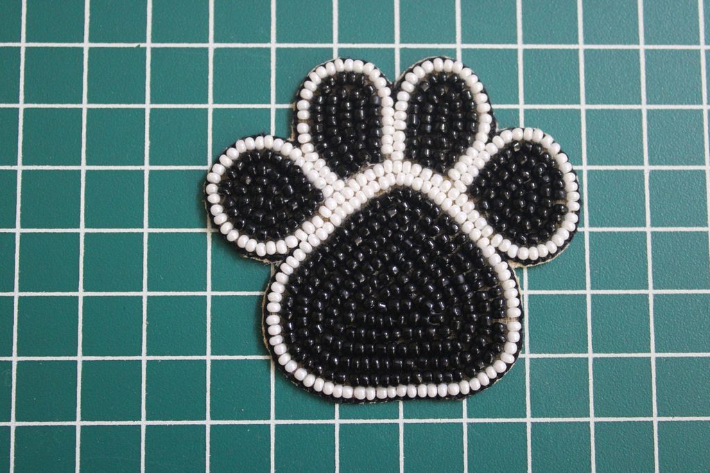 Black Fancy Dog Paw Patches