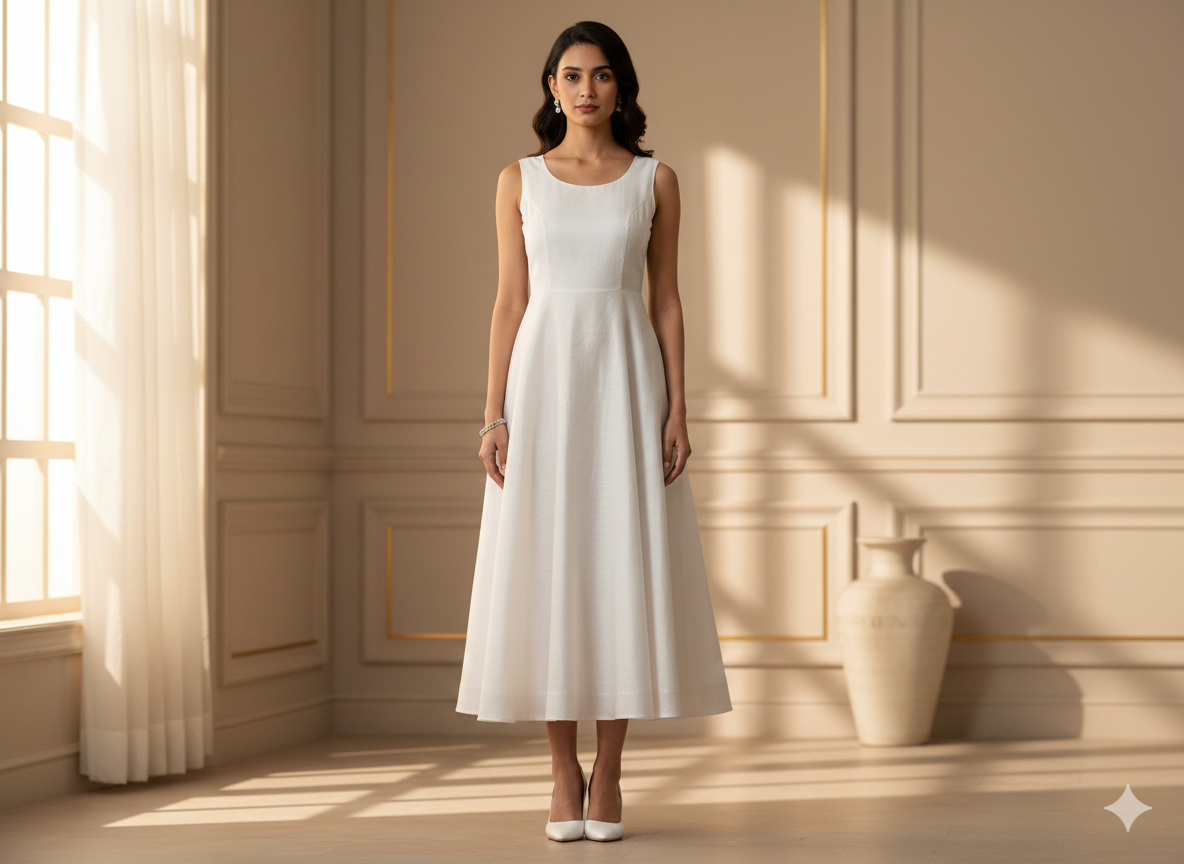 शुद्ध सफेद रंगे जाने योग्य 100% शुद्ध मुल हल्के वजन का सूती कपड़ा