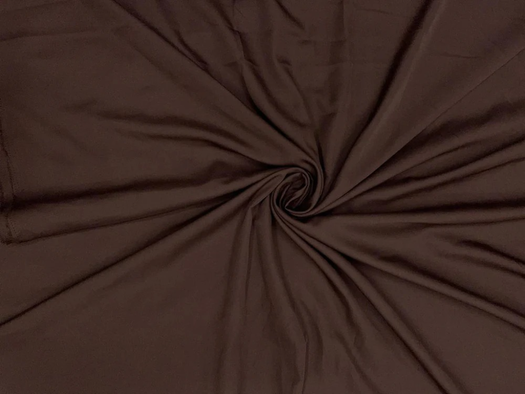 Brown Tokiyo Plain Crepe Fabric