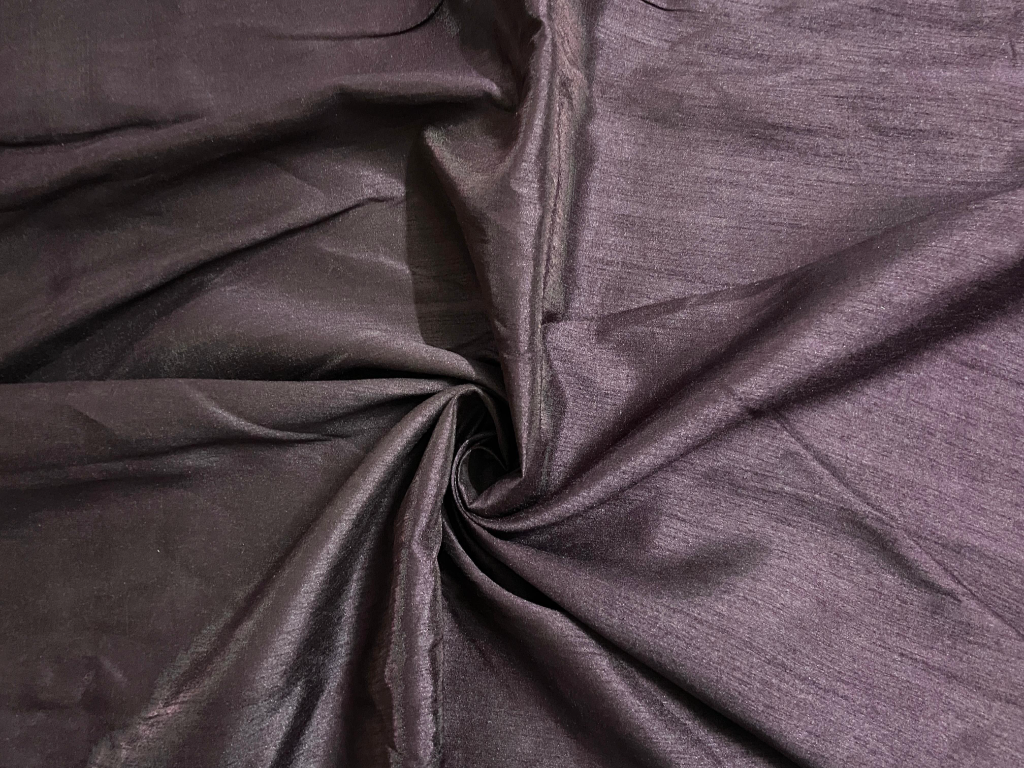 Dark Plum Mulberry Heavy Raw Silk