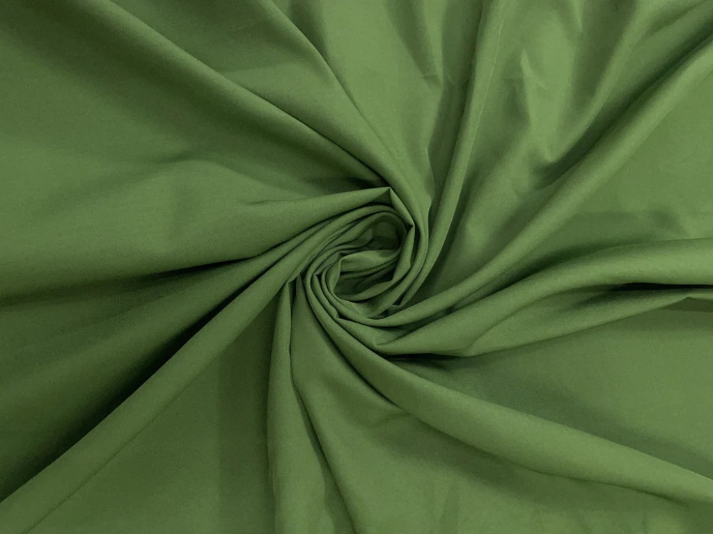 Olive Green Tokiyo Plain Crepe Fabric
