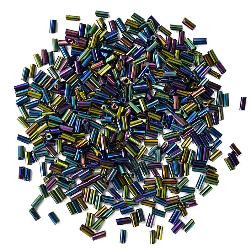 Black Rainbow Opaque Bugle beads (Wholesale)