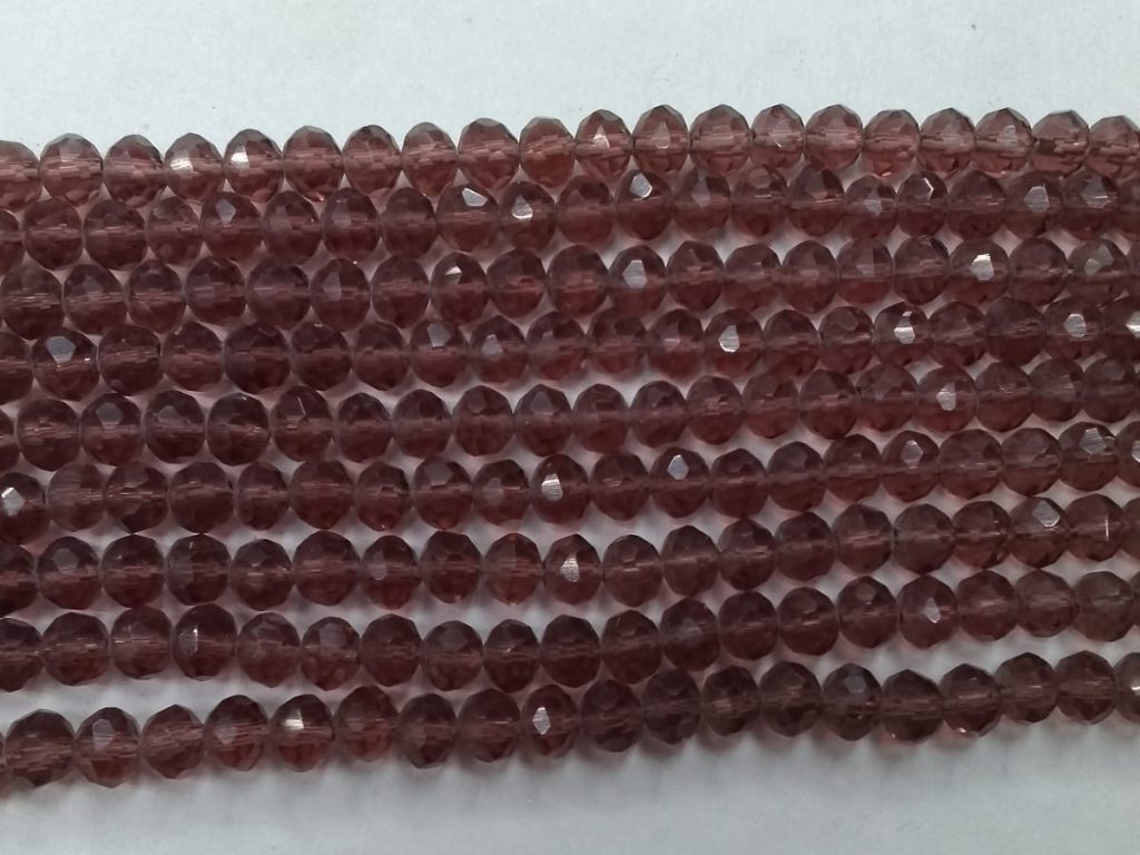 Amethyst Purple Tyre Crystal Glass Beads