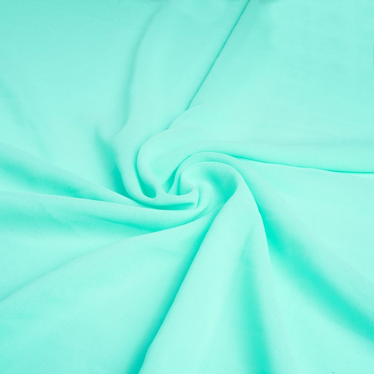 Turquoise Plain Faux Georgette Fabric