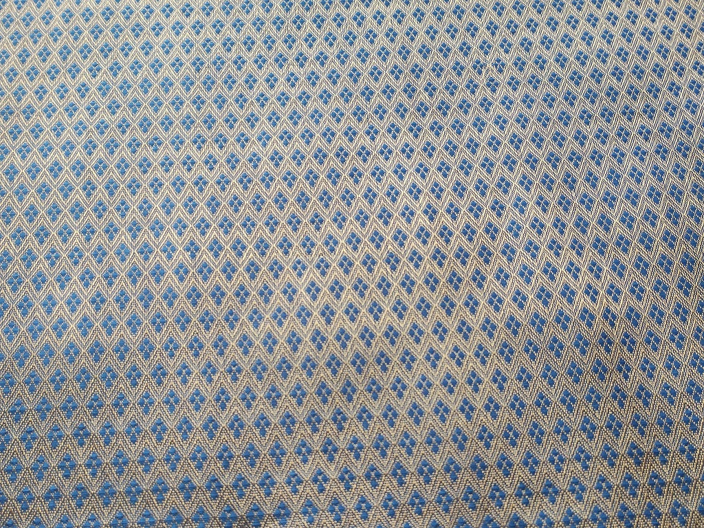 Ocean Blue Teal Geometric Rapier Jacquard Fabric