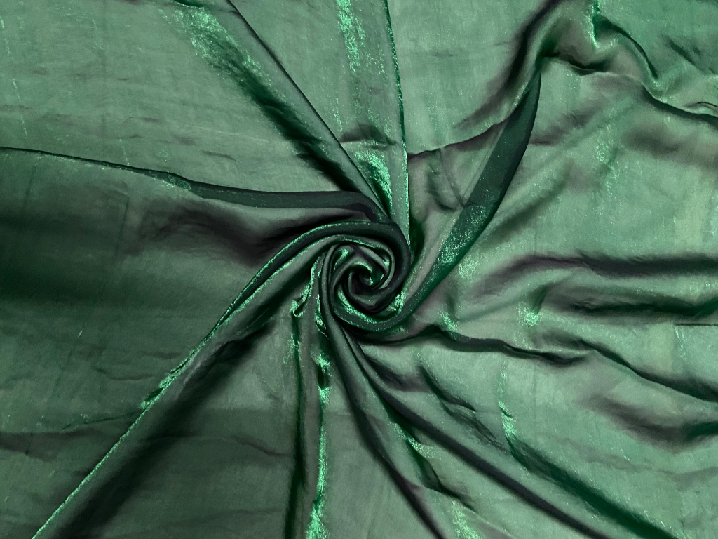 Luxuries Emerald Green Heavy Fendi Silk