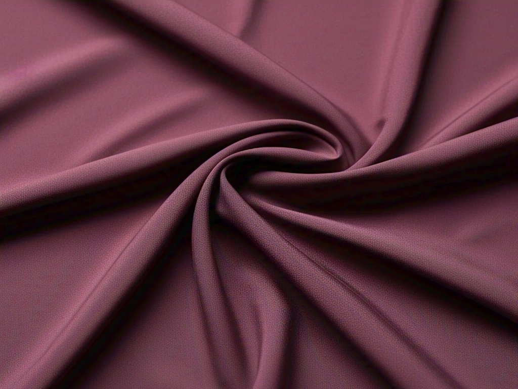 Tokiyo Deep Plum Purple Plain Crepe Fabric