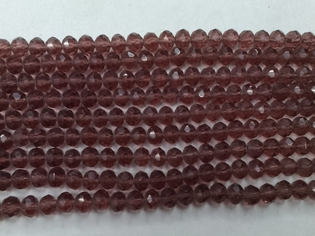 Purple Tyre Crystal Glass Beads (Wholesale