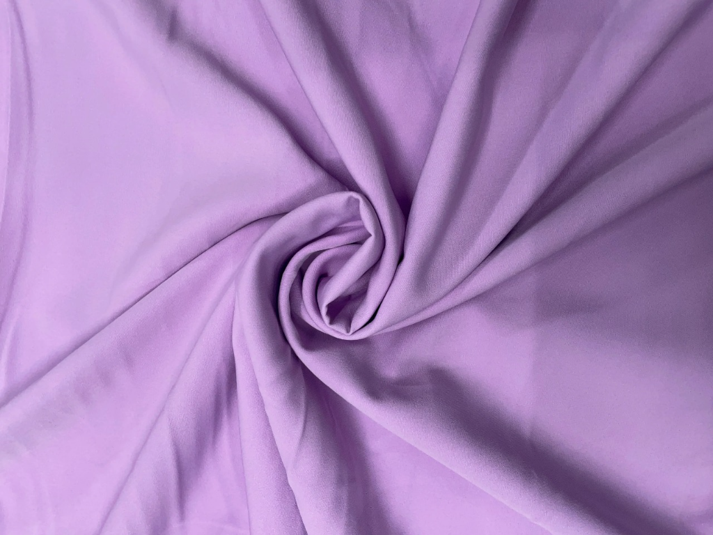 Tokiyo Lilac Plain Crepe Fabric