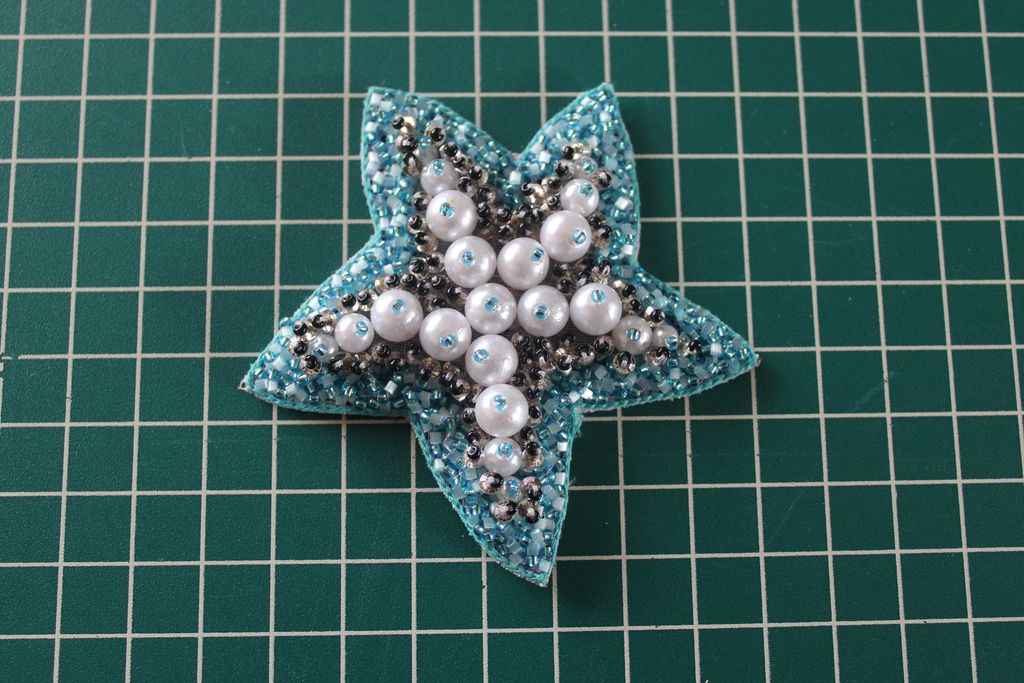 Pearl Work Star Fish Patch