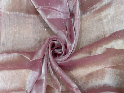 Shimmery Pink Burberry Silk Fabric