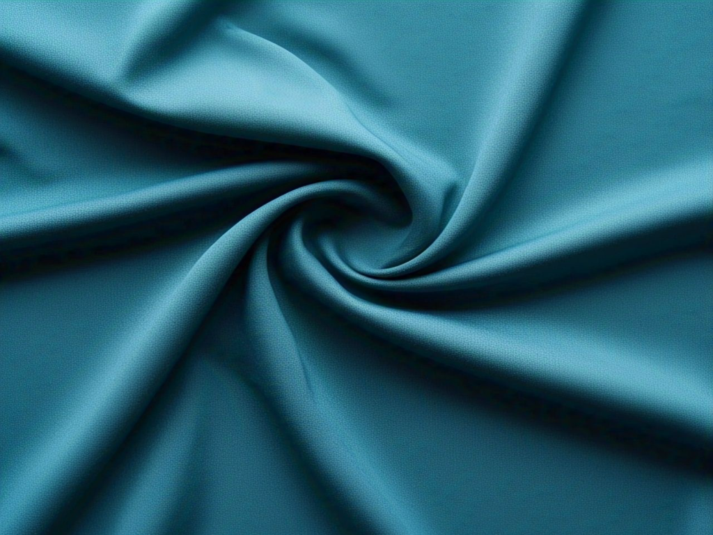 Tokiyo Teal Blue Plain Crepe Fabric