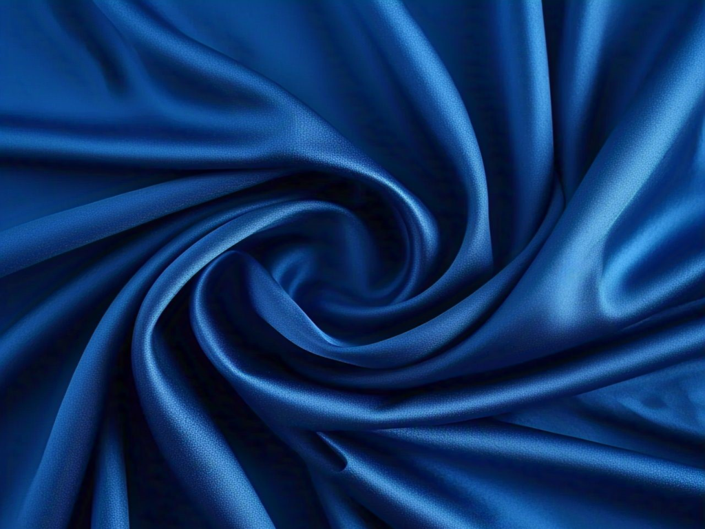 Blooming Royal Blue Plain Satin Fabric