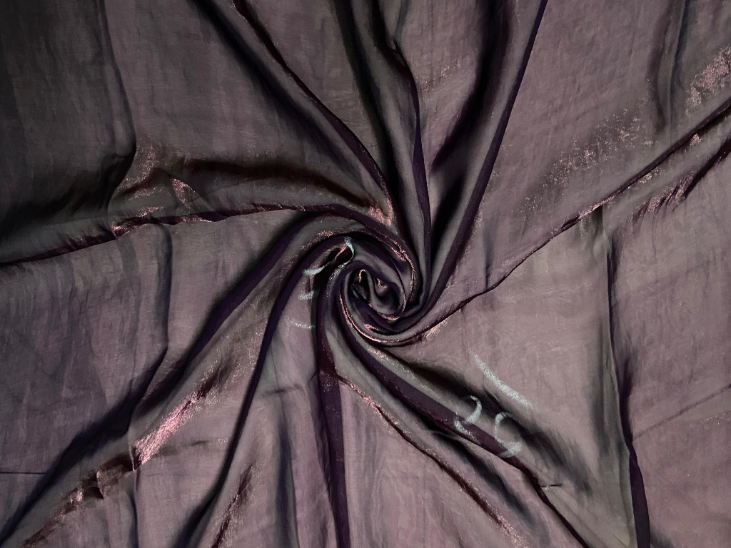 Luxuries Iridescent Purple Heavy Fendi Silk