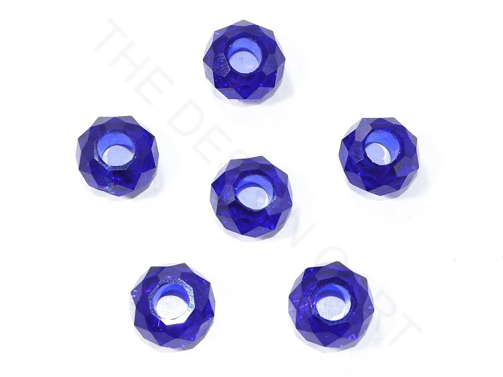 Dark Blue Faceted Crystal Beads | The Design Cart (3840766246946)