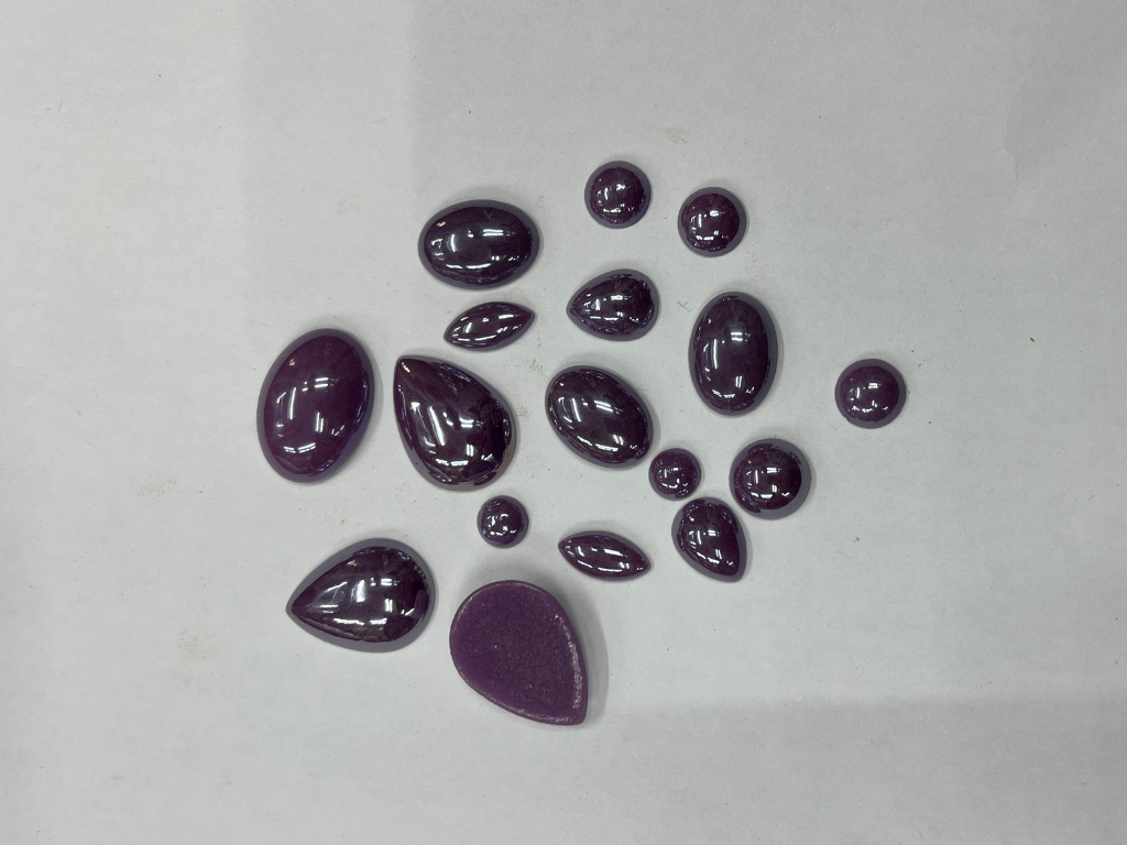 Purple Assorted Ceramic Glass Stones Without Hole