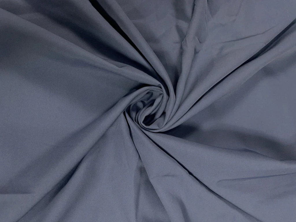 Tokiyo Smokey Grey Plain Crepe Fabric