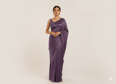 Purple Plain Bangalore Raw Silk Fabric  (Wholesale)