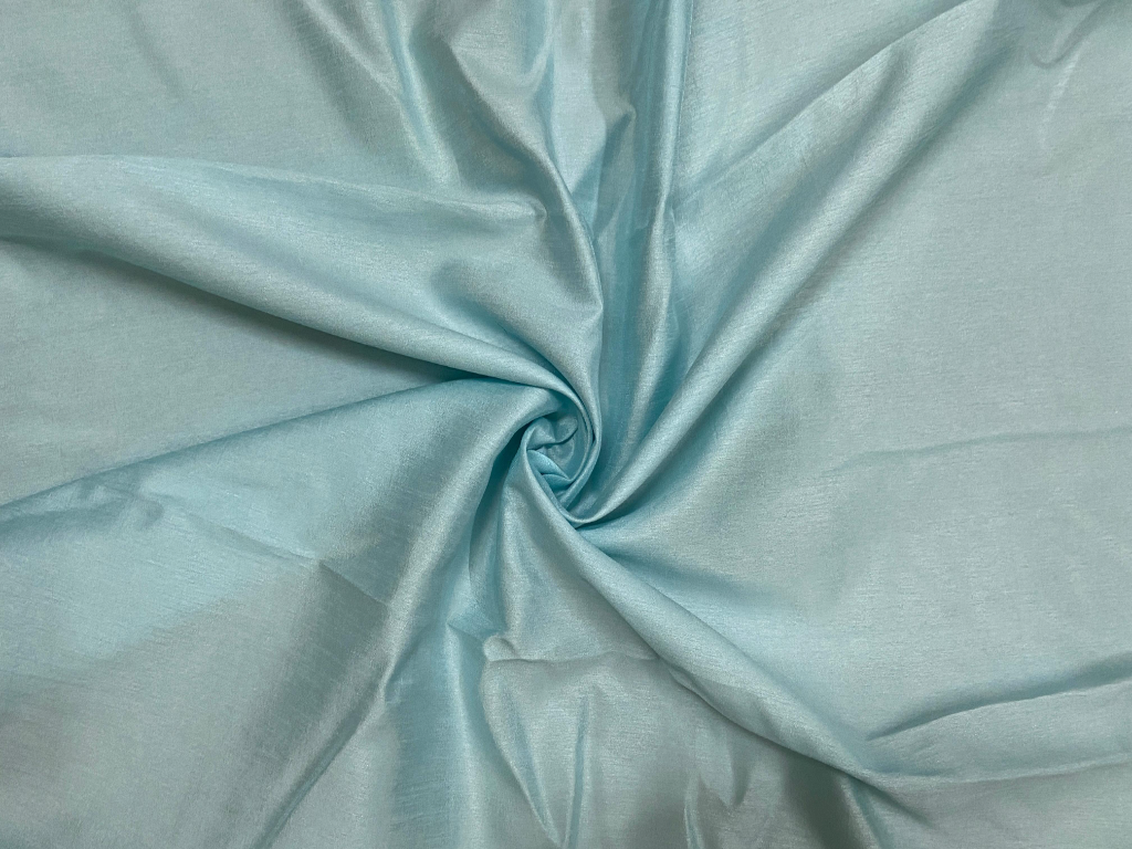 Cloud Blue Mulberry Heavy Raw Silk