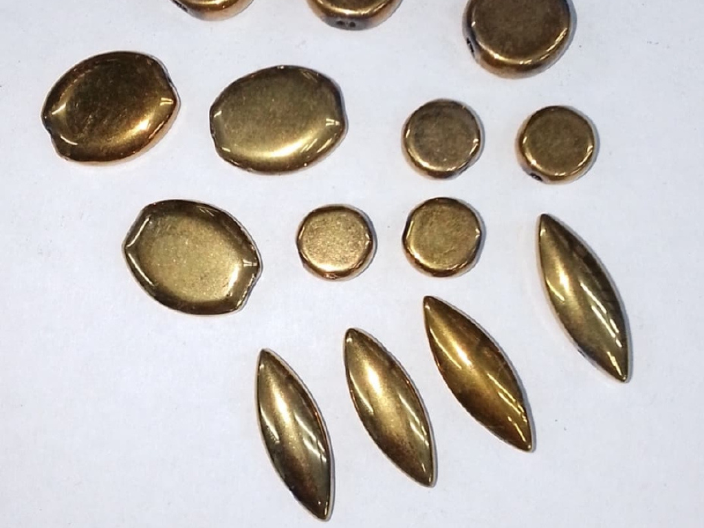 Golden Mix Flat Glass Stones