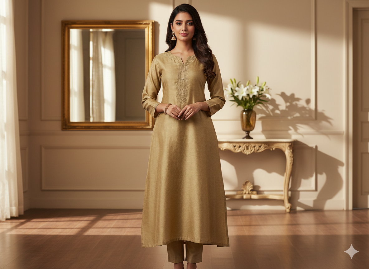 गोल्डन प्लेन शुद्ध विस्कोस गाजी सिल्क फैब्रिक