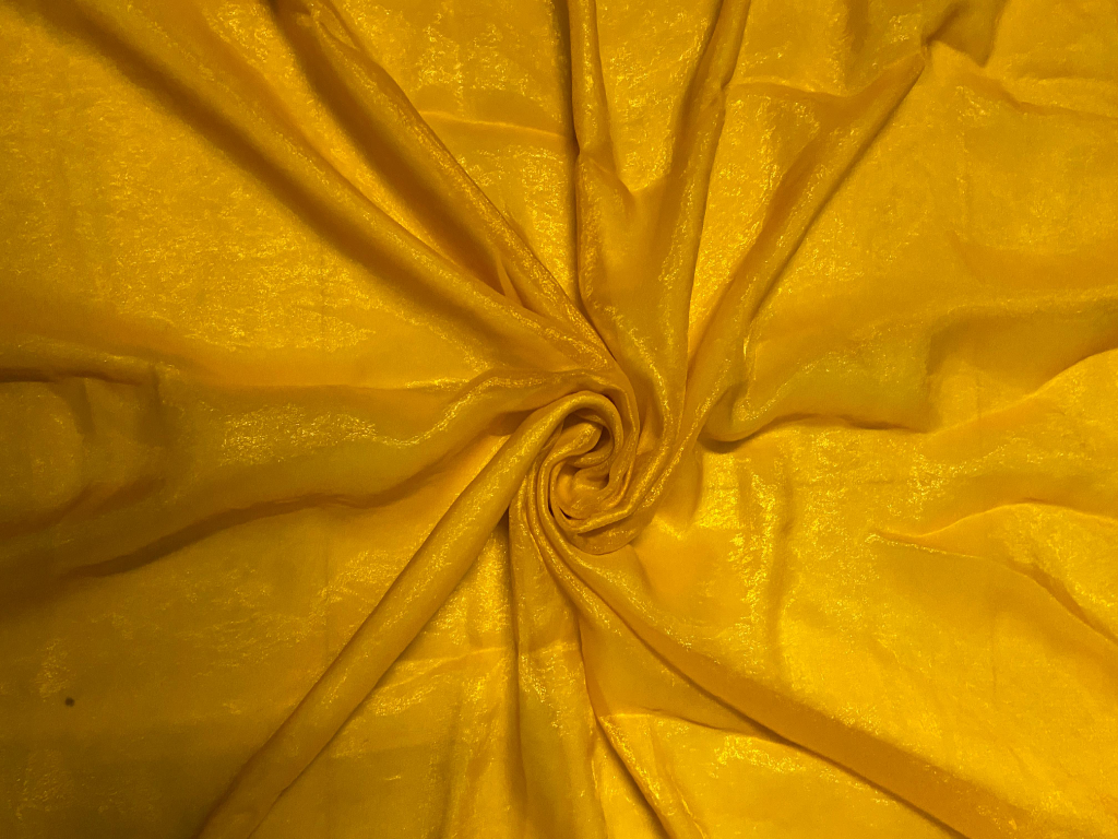 Luxuries Sunny Yellow Heavy Fendi Silk