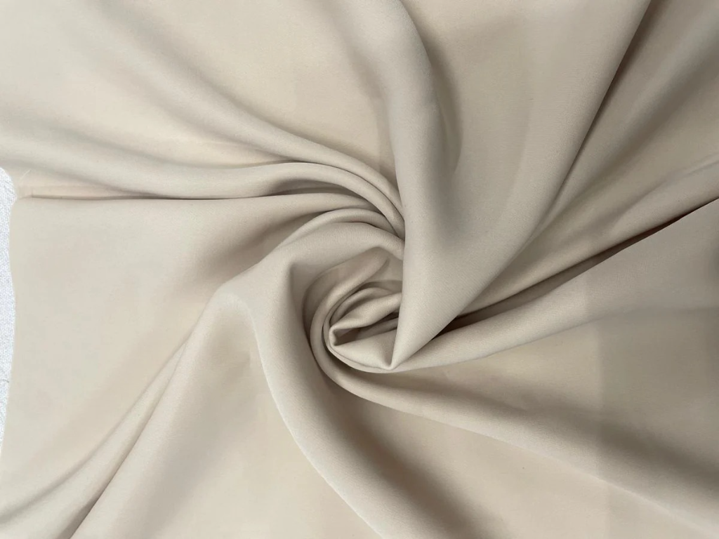Tokiyo beige Plain Crepe Fabrics