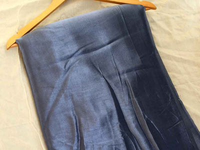 Gray Plain Pure Viscose Gaji Silk Fabric (Wholesale)